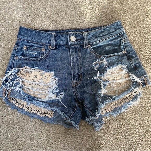 American Eagle Outfitters Pants - American Eagle ripped festival shorts